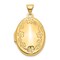 14K Yellow Gold Engraved Locket Pendant Jewelry 28mm x 16.7mm